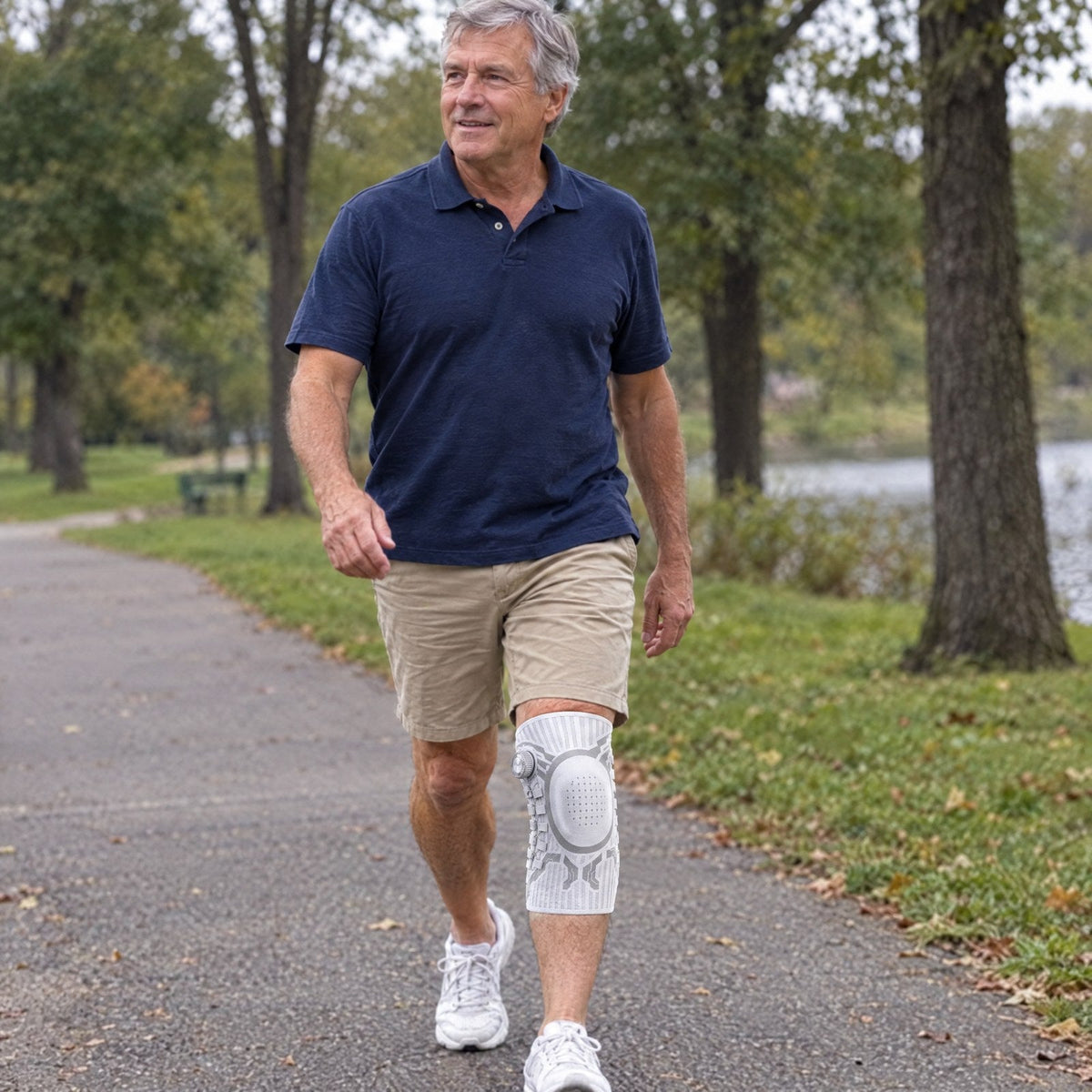 Walking in the park with the Steadia Knee Sleeve